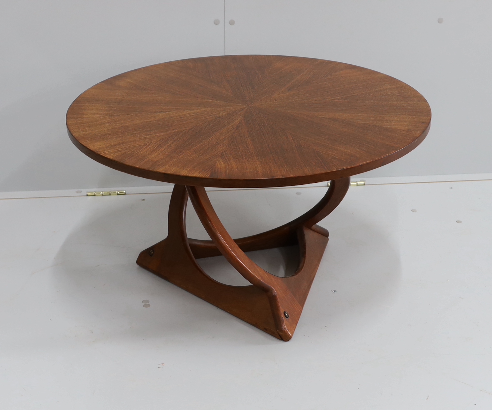 A Kubus circular coffee table by Soren Georg Jensen, 1970's, diameter 78cm, height 43cm